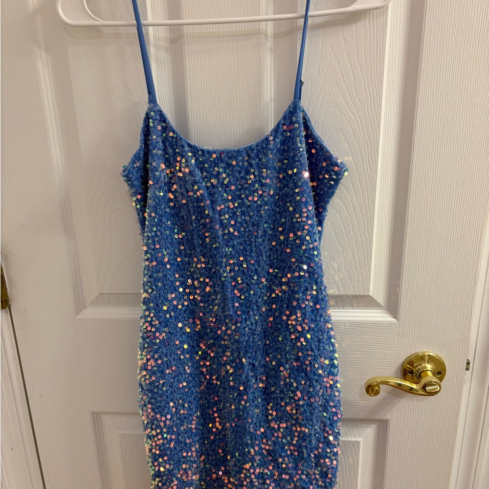 Lucy in the Sky Blue Sequin Mini Dress